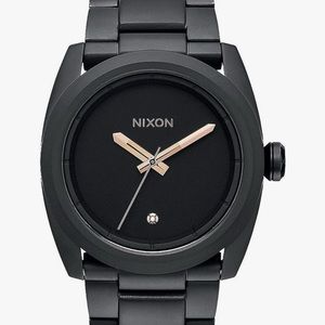 Nixon Kingpin/Queenpin Matte Black&Rose Gold Quartz Dial  Stainless Steel Watch